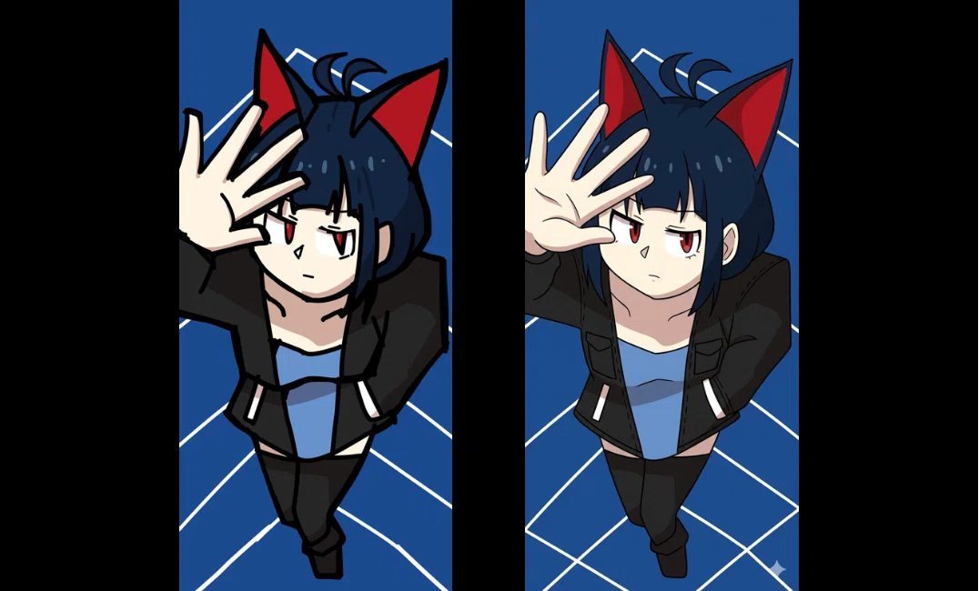 寝ながらスマホで描いたイラストを画像生成AIに清書させる試み｜ほし