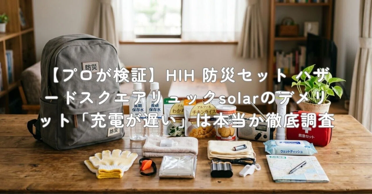 プロが検証】HIH 防災セット ハザードスクエアリュックsolarの