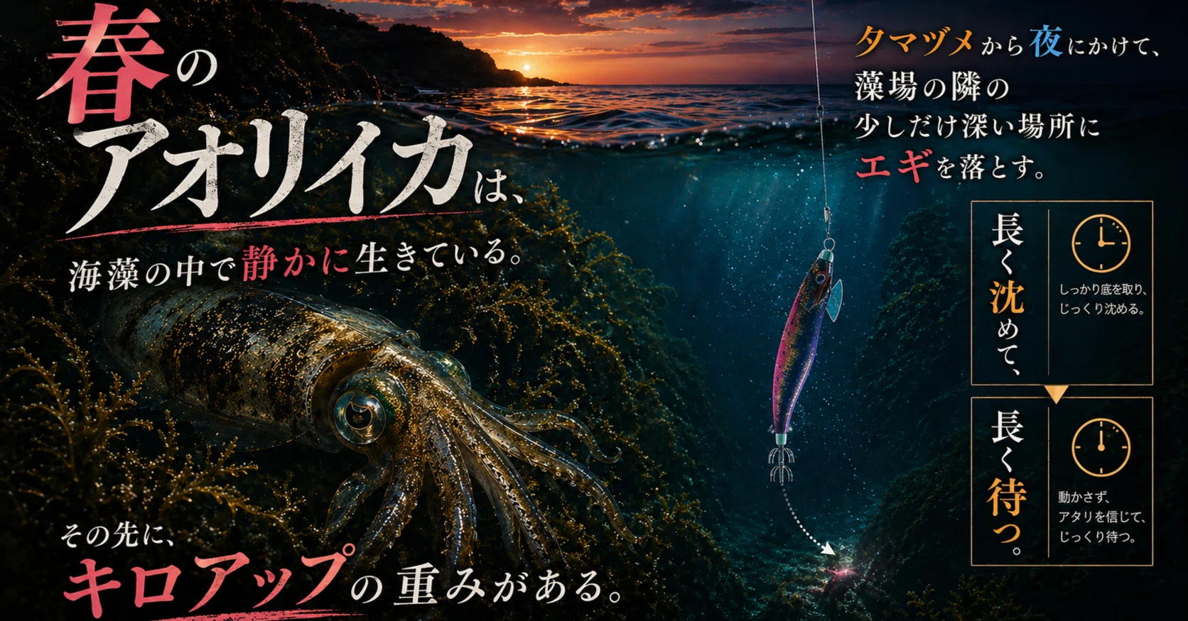 春のアオリイカは、別の生き物だ。｜FISHING EXTRA