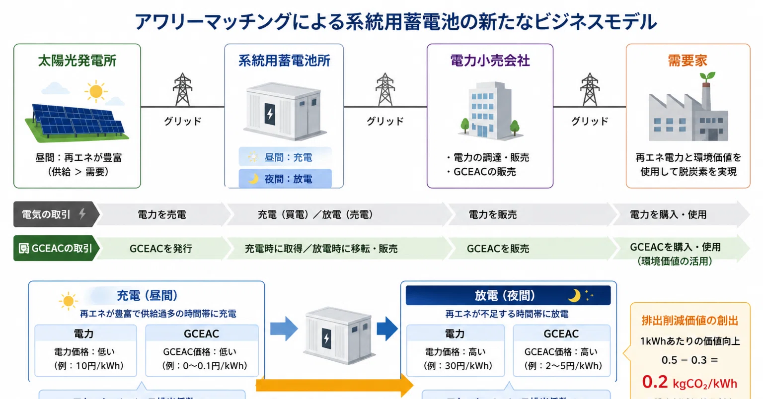 アワリーマッチングによる系統用蓄電池の新たなビジネスモデル｜アワ
