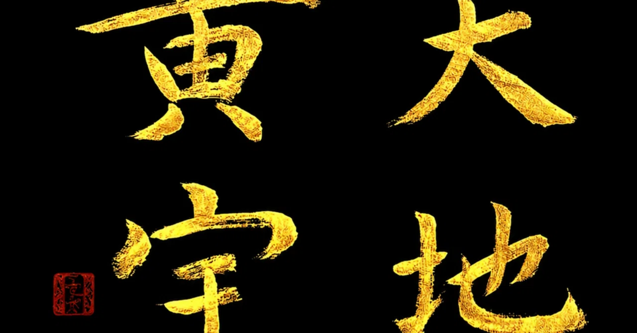 金色の渦巻き 書道作品 🖌️4.13〜26の書道作品まとめ！٩(๑❛ᴗ❛๑)۶｜良知(Ryouchi)
