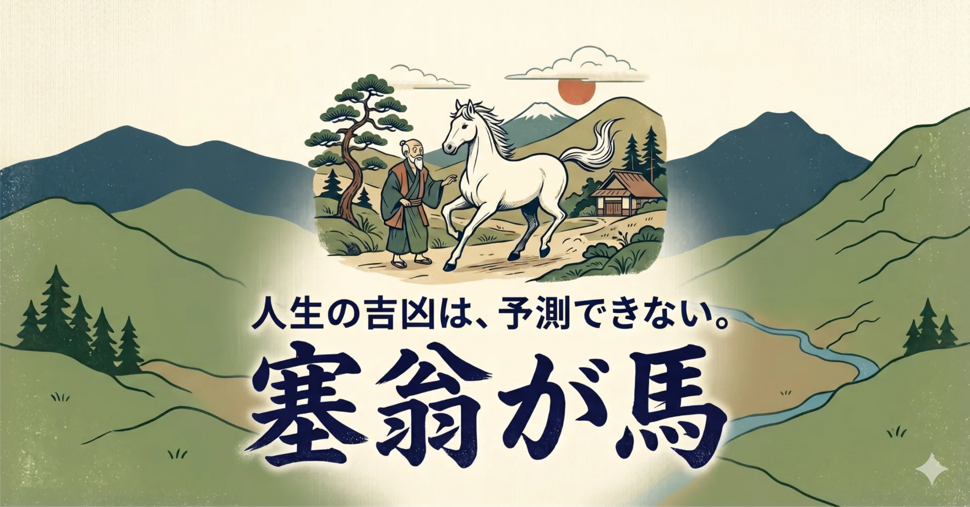 人間万事塞翁が馬。何事にもどっしりと構えよう〜｜ノア(Noah)