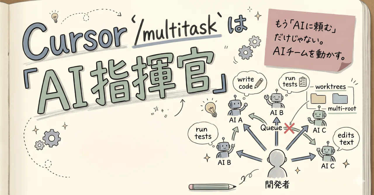 Cursor 3の /multitask は、「AIに頼む」から「AIチームを動かす」への入口だった｜剛｜生成AI×アプリ開発｜予備試験講師