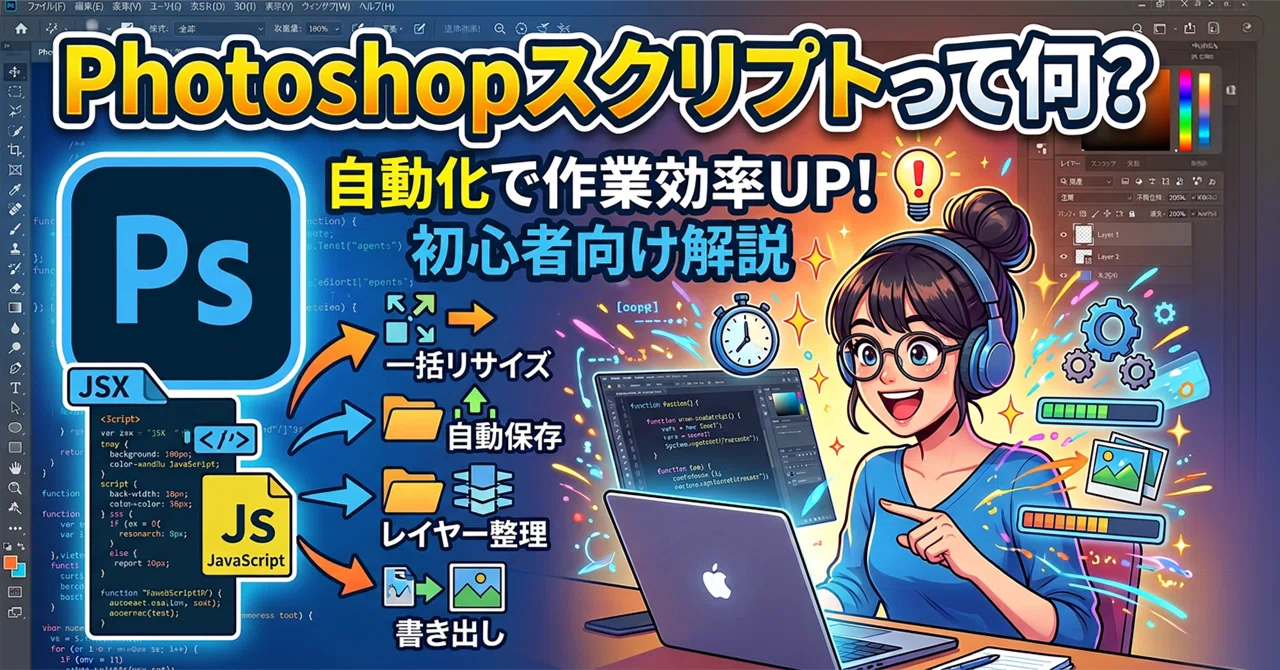 【Photoshop】「スクリプトって何？」アクションより一歩進んだ作業自動化の世界｜FASCOM lab