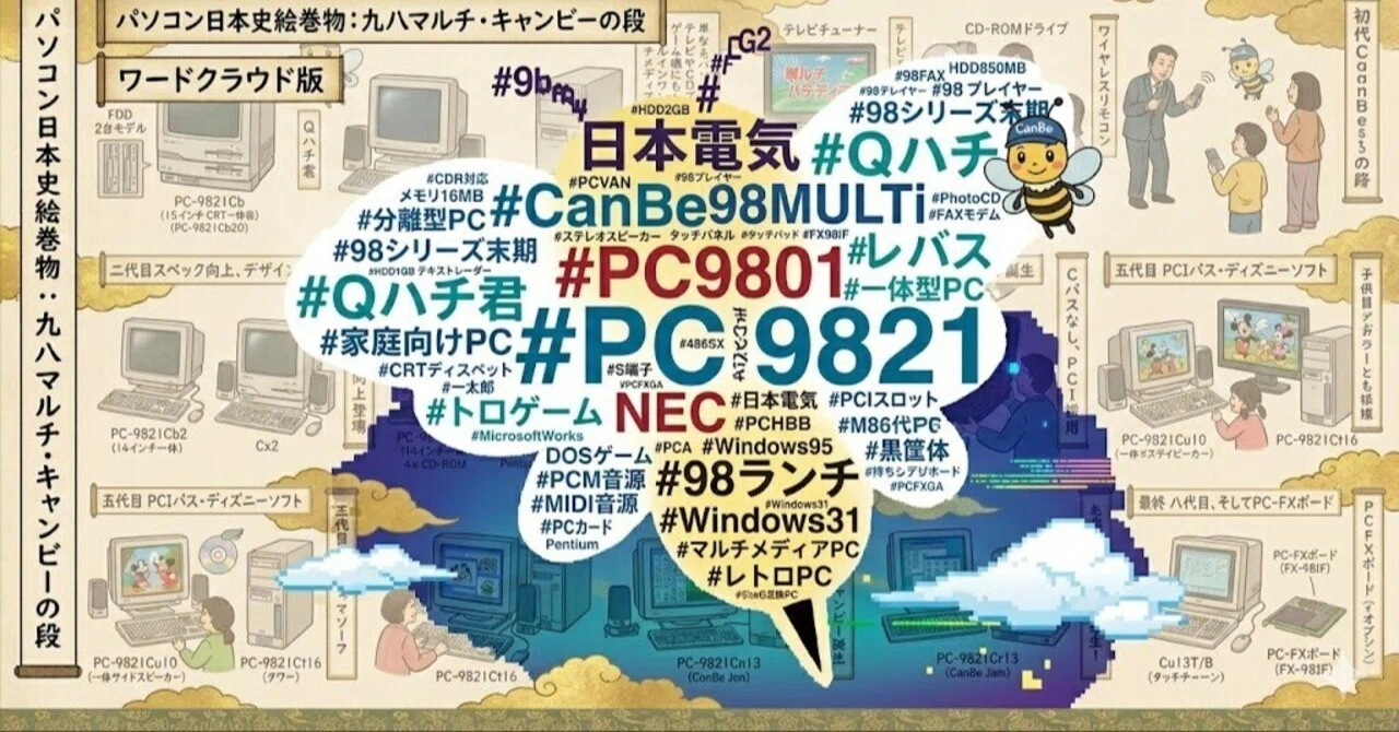 50型テレビ PC-9821 CanBe キャンビー NEC 90年代日本の“家庭用パソコン幻想”の