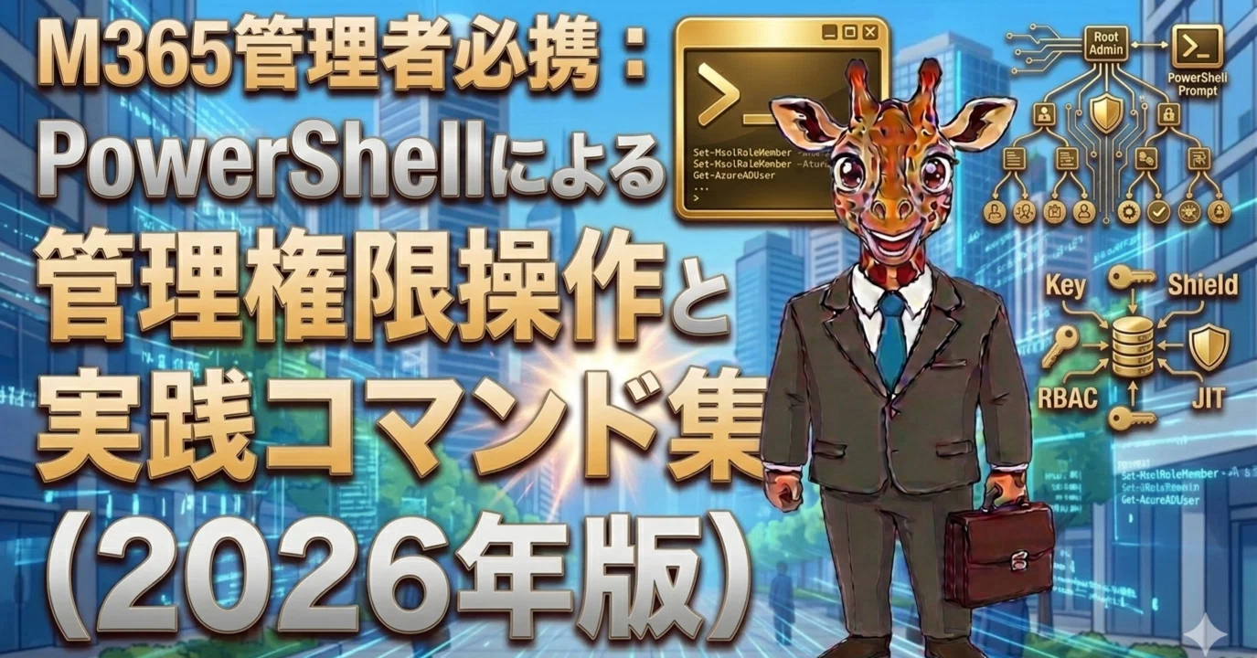 M365管理者必携：PowerShellによる管理権限操作と実践コマンド集（2026