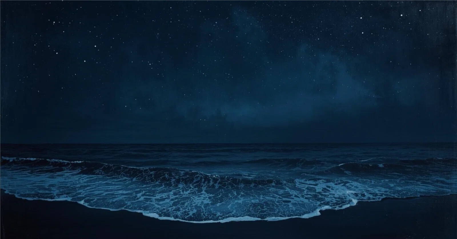 「夜の海」 夜と海の境目｜粟田三輝