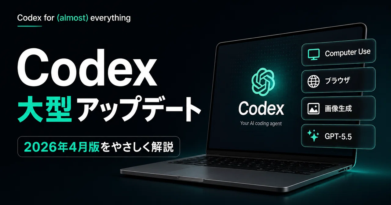 Codex Productions Codex for (almost) everything とは?OpenAI Codexの2026年4月大型アップデートを完全解説 ...