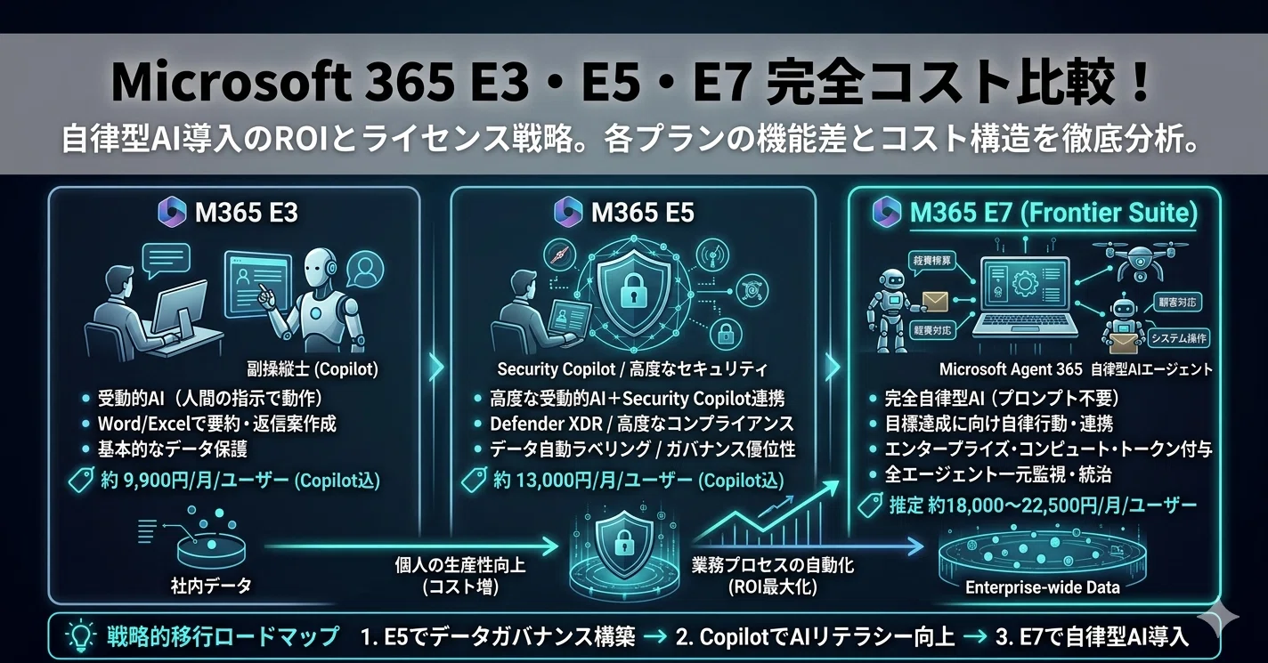 御成約 2026/04/27 AI最新ニュース：Microsoft 365 E3・E5・E7の完全コスト
