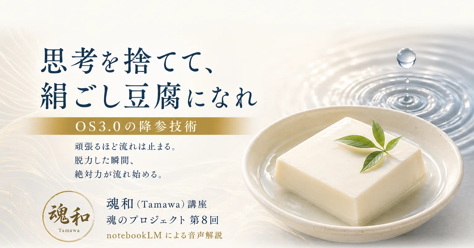 思考を捨てて、絹ごし豆腐になれ。｜shizukanaiwakan