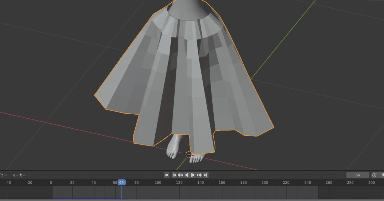 クロスシミュレーションでのモデリング1 Kageji Note