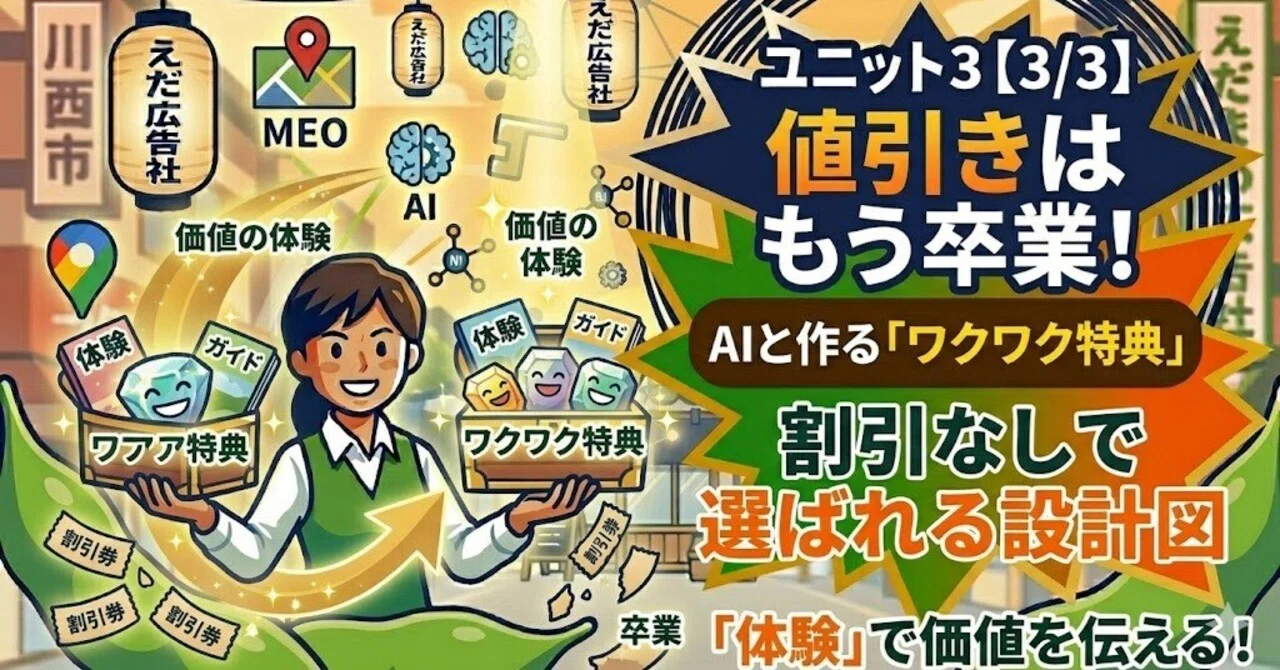 値引きはもう卒業！AIと作る、割引なしで選ばれる「ワクワク特典」の