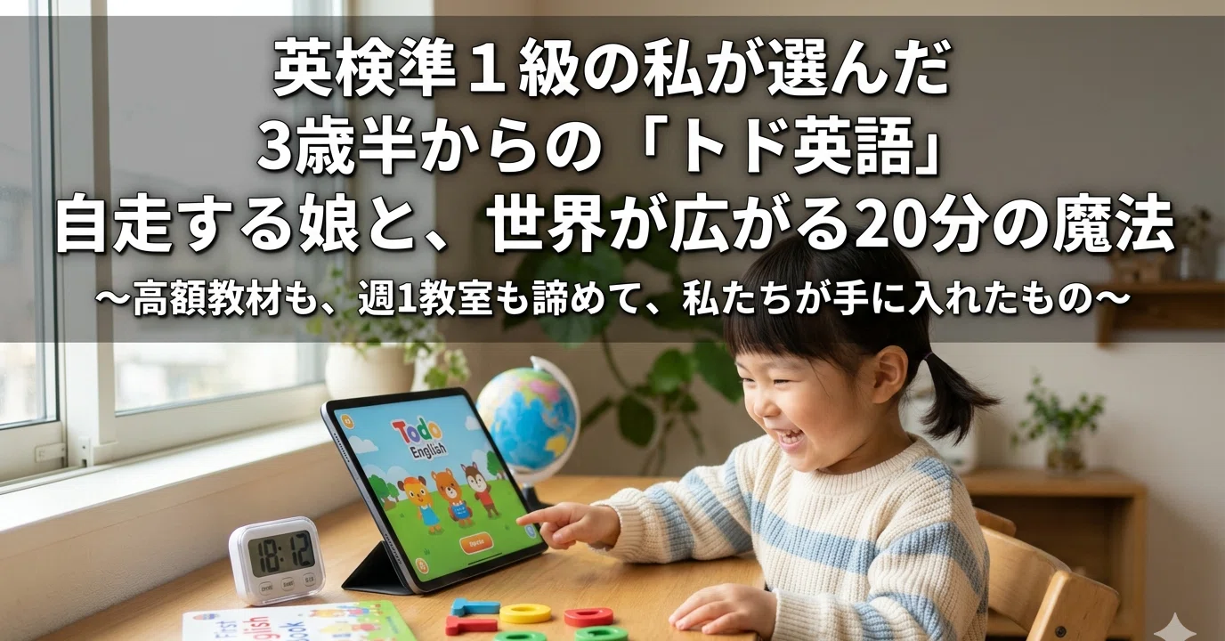 保育園児の英語教育。週1回の教室や高額教材よりも、わが家が『トド