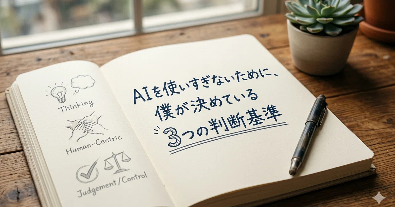 Three criteria I've set to avoid overusing AI｜sss