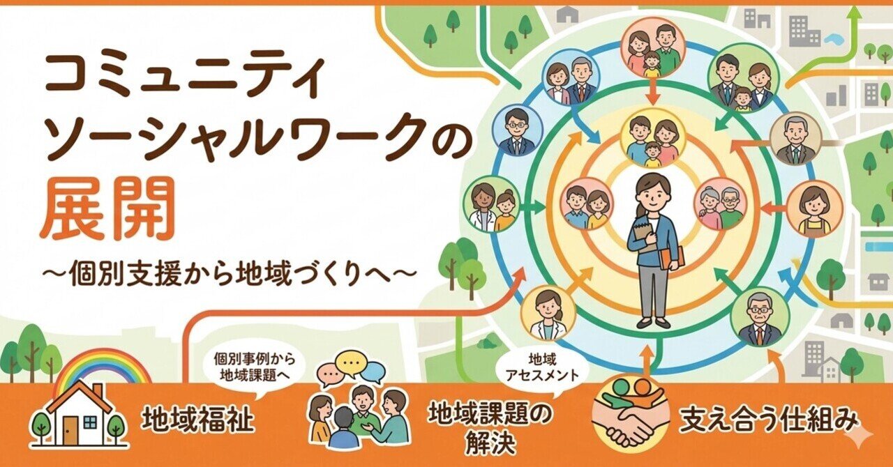 コミュニティソーシャルワークとは？コンボイモデルから地域支援まで