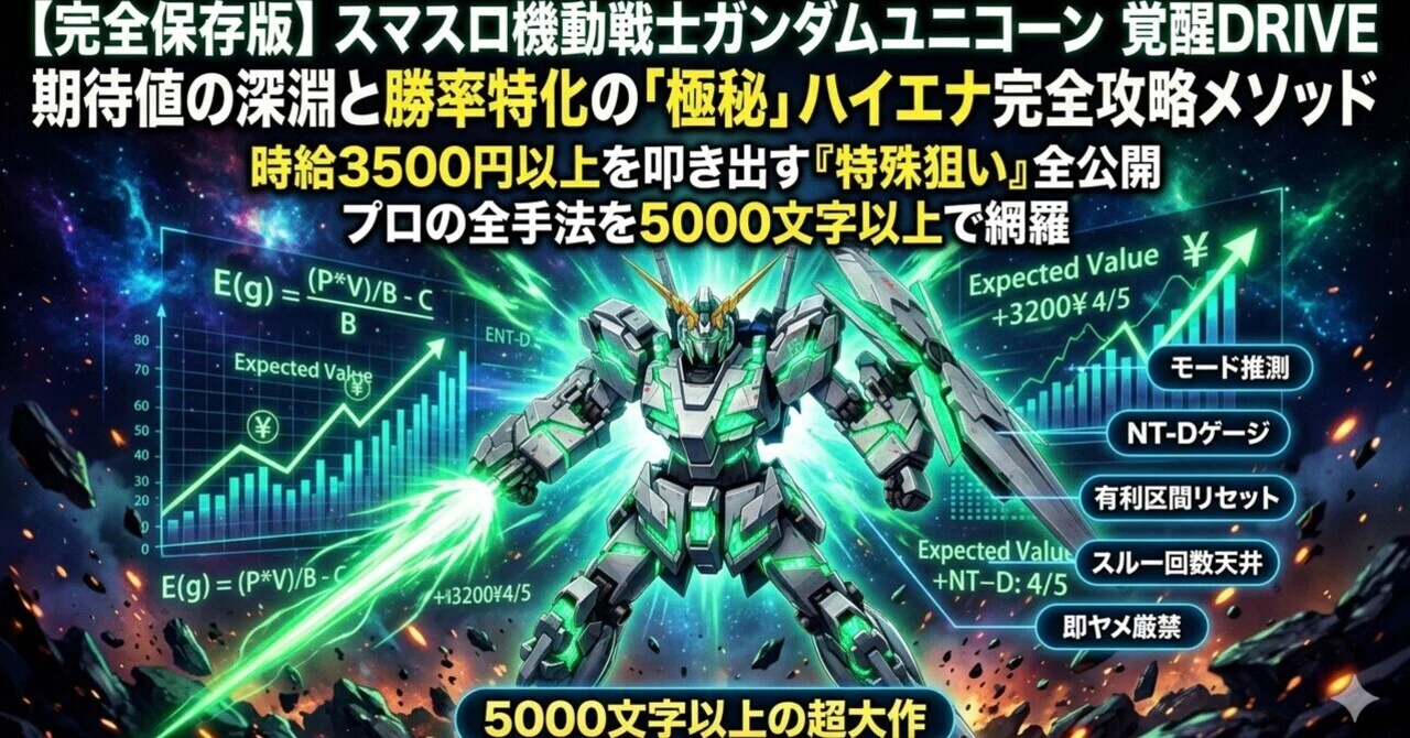 完全保存版】スマスロ機動戦士ガンダムユニコーン 覚醒DRIVE：期待値の