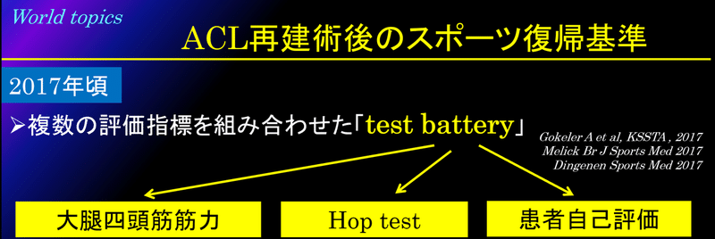 Acl再建術後のスポーツ復帰基準 R Inada Note