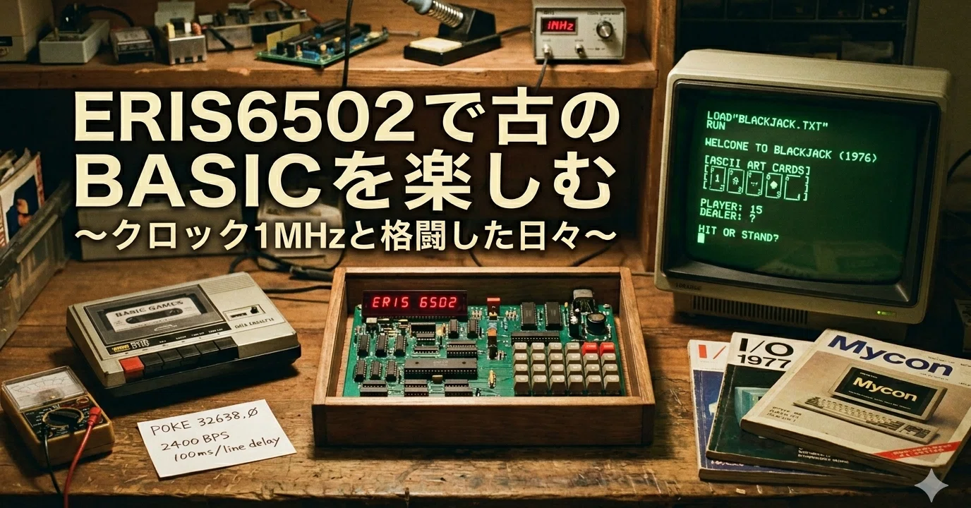 カセットなしでどうロードする？ ERIS6502で挑む「コピペ」による