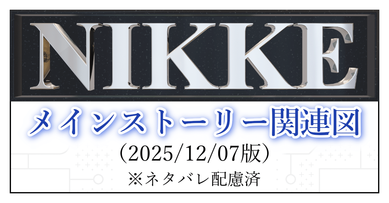 勝利の女神:NIKKE】メインストーリーに関わるイベント等の関連図（2025