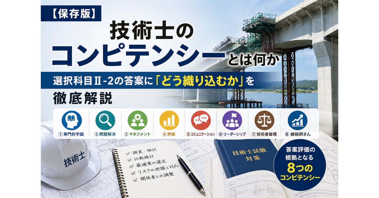 19【R8年度改定・保存版】技術士のコンピテンシーとは何か｜選択科目Ⅱ