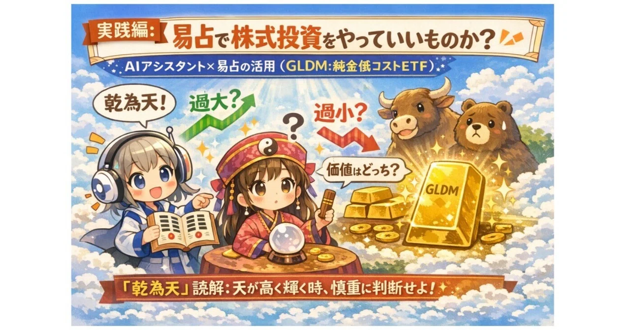 易占で株式投資をやっていいものか? ―― 投資家のための「卜占」実験記録：第4回 GLDM：純金低コストETFと私の縁｜雑木林探索／個人投資家（兼業）