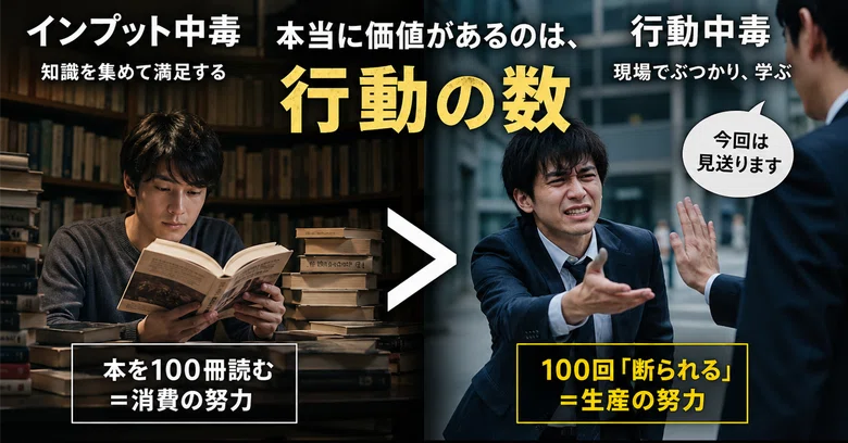 Get 'rejected' 100 times in the field rather than reading 100 books. To ...