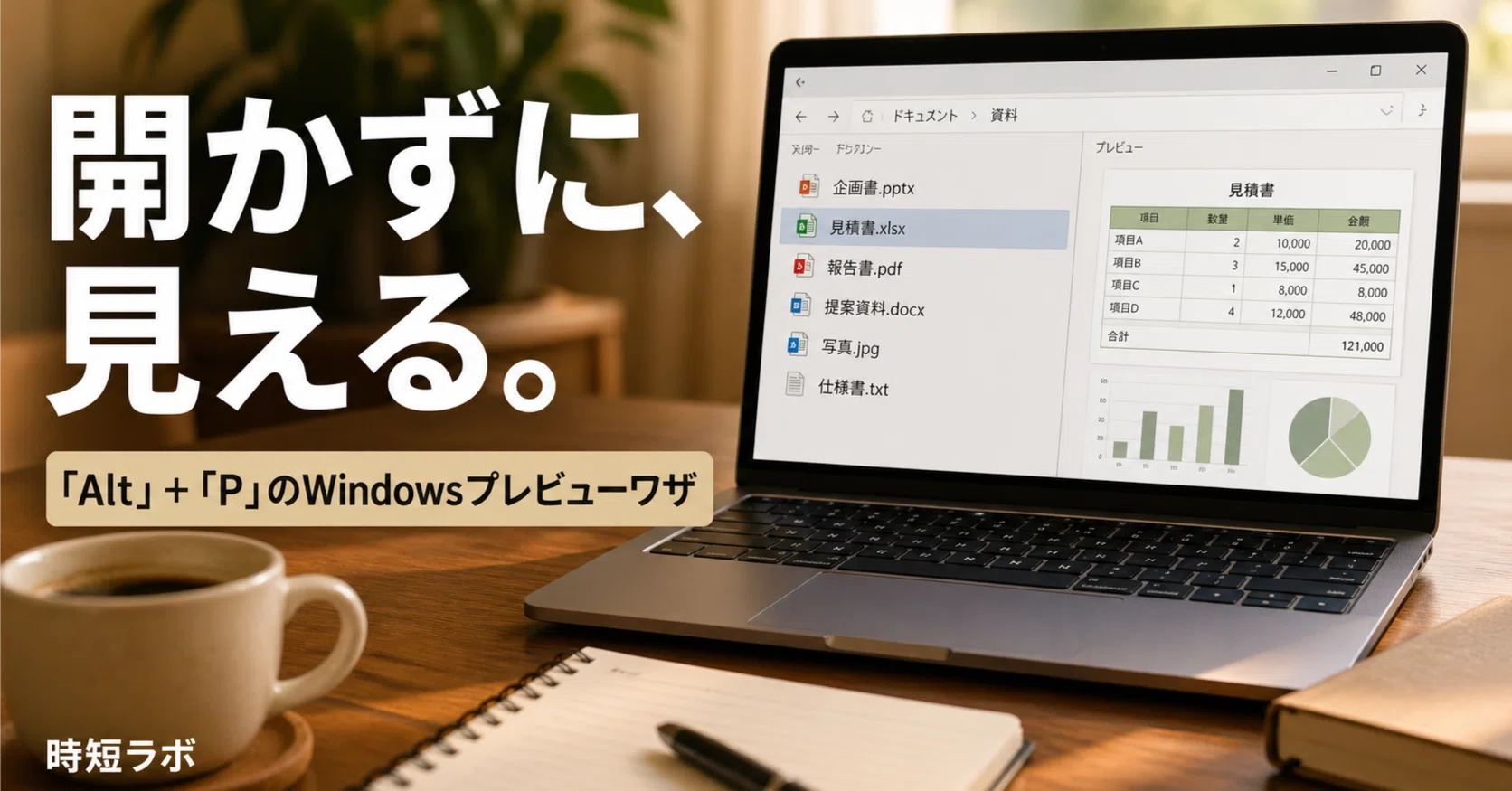 PDFを1枚ずつ開いて中身確認してる人へ】「Alt」＋「P」を押すだけで