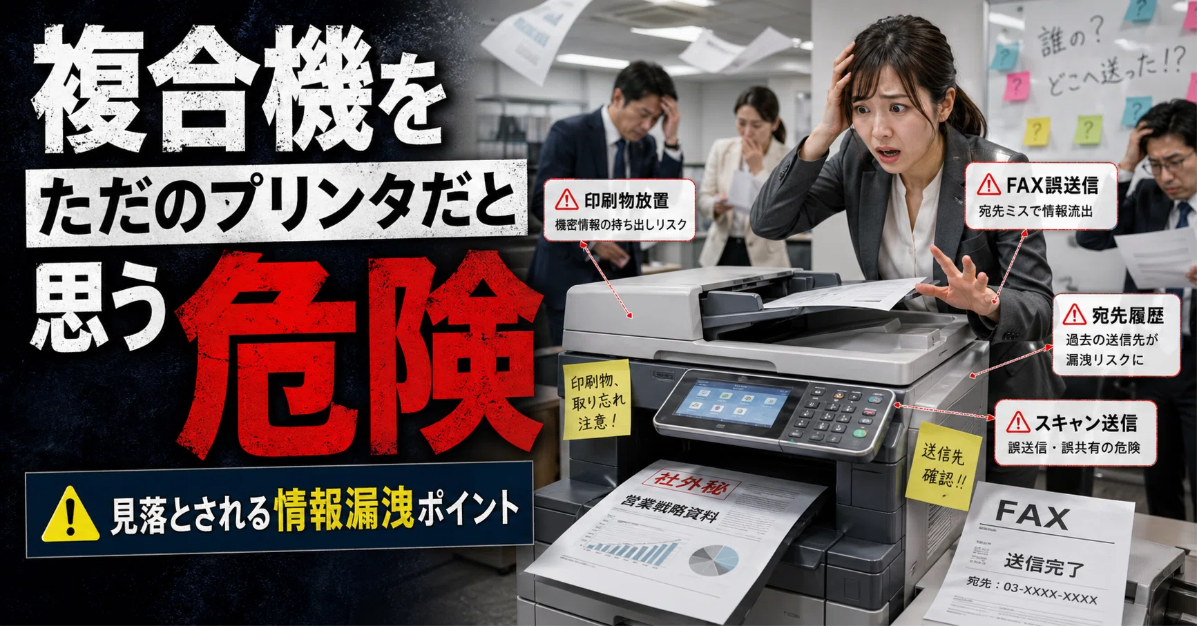 複合機をただのプリンタだと思う危険 スキャン、FAX、宛先履歴、印刷物 複合機をただのプリンタだと思う危険 スキャン、FAX、宛先履歴、印刷物