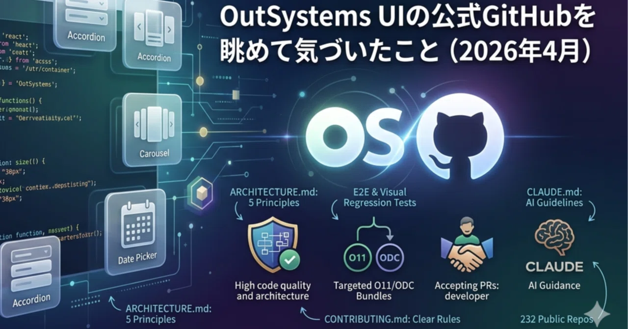 OutSystems UIの公式GitHubを眺めて気づいたこと（2026年4月）｜AyumeroのAgenticな日常