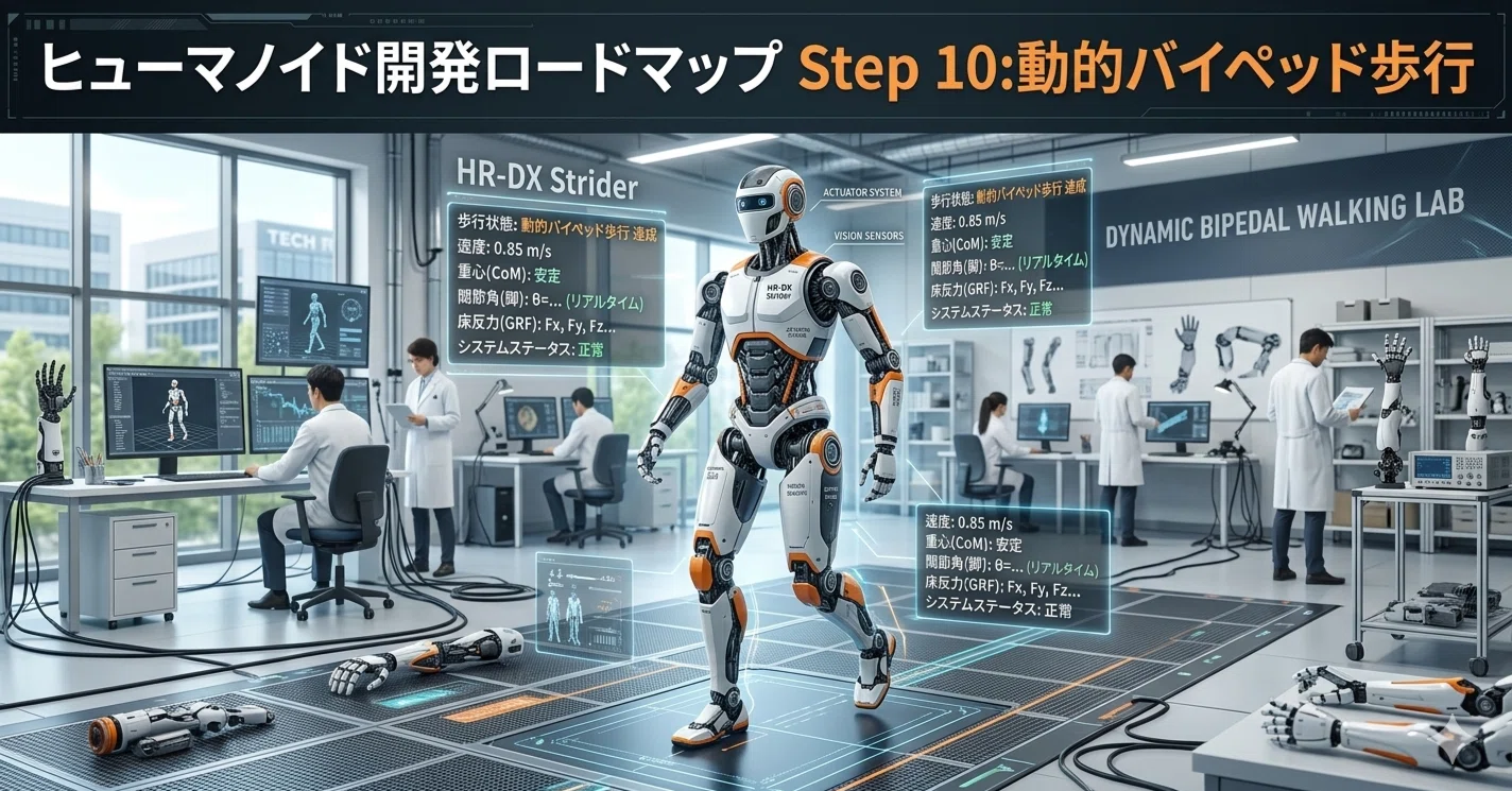 ヒューマノイド開発ロードマップ Step 10 : 動的バイペッド歩行｜香川友志