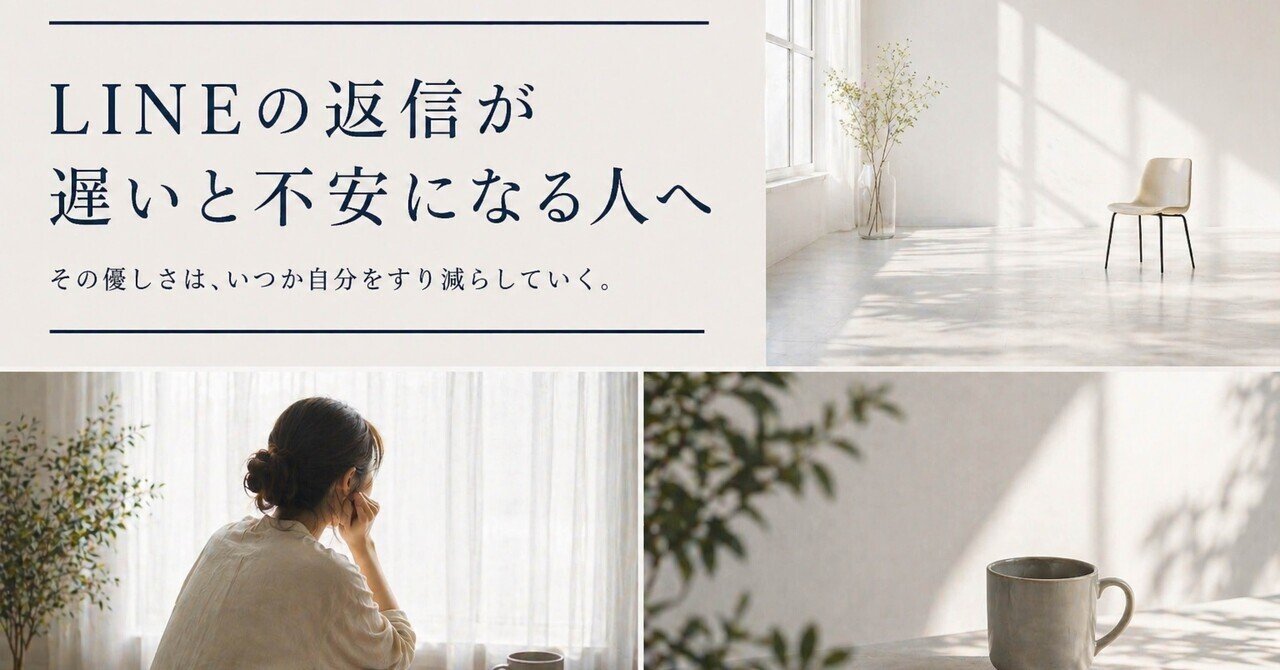 LINEの返信が遅いと不安になる人へ｜まき｜人間関係と不安の構造