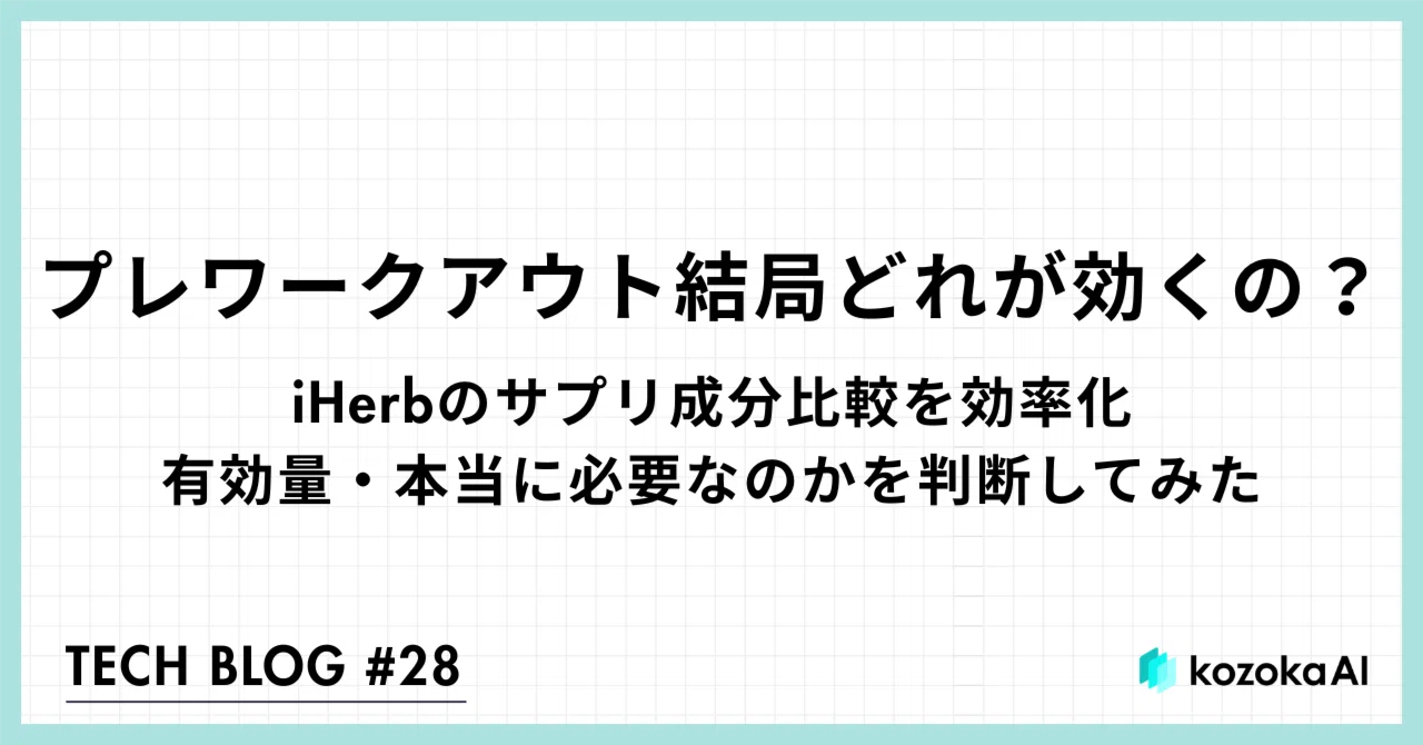プレワークアウト結局どれが効くの？｜t-maeda
