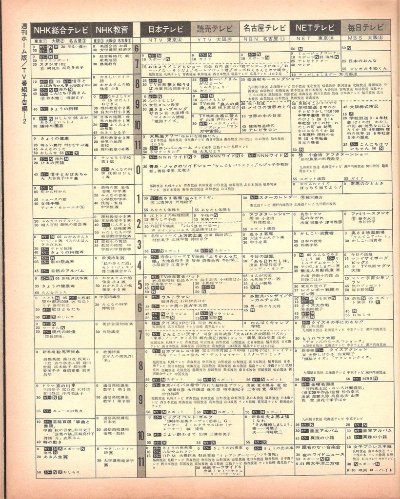 番組 日本 表 テレビ