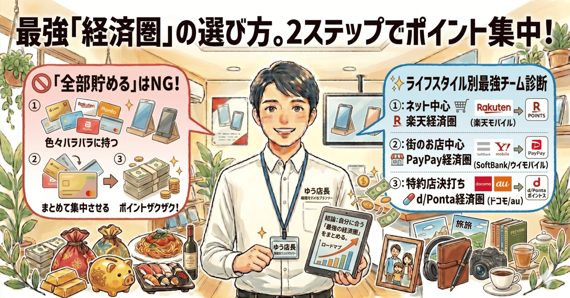 ズバッと解決】PayPay、楽天、dポイント…結局どれが得？現役店長が