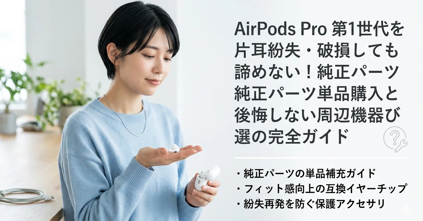 AirPods Pro 第1世代を片耳紛失・破損しても諦めない！純正パーツ単品