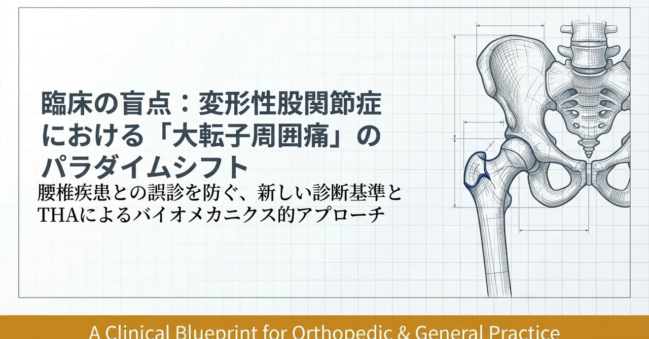 変形性股関節症における「大転子周囲痛（GP）」の真実：臨床現場で求め