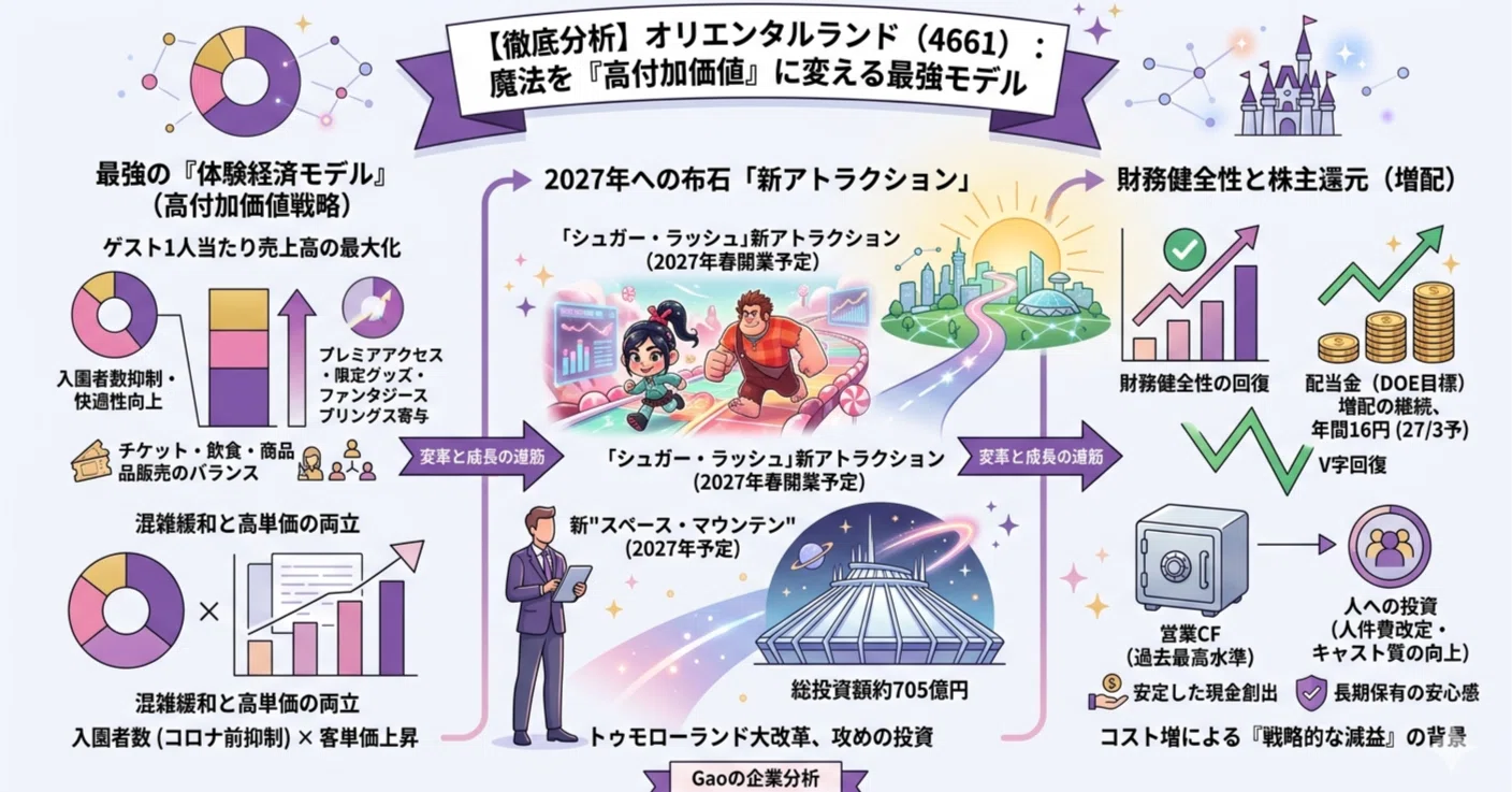 企業分析】オリエンタルランド（4661）：魔法を「高付加価値」に変える