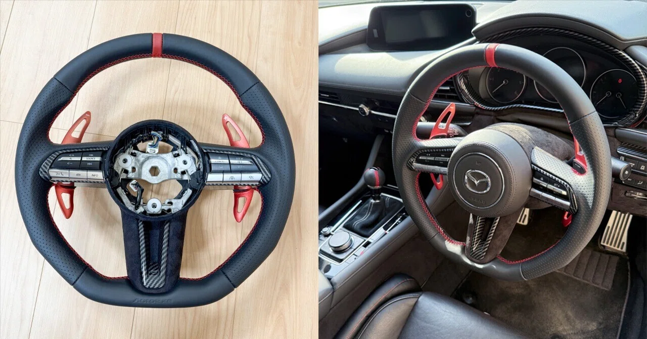 AutoExe製スポーツ・ステアリングホイールへの交換｜Swoon