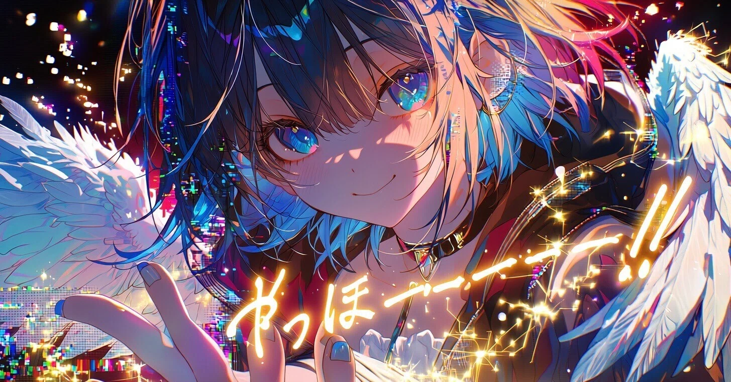 ◇サイバーエンジェル2077🪽💙🎉 デジタル世界の天使｜サイバーパンク