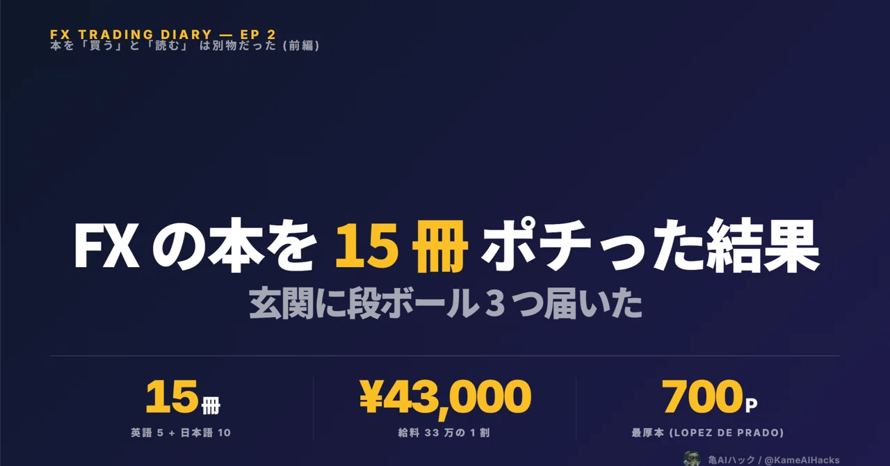 給料が 5 年上がらない 45 歳が、副業で AI トレードに挑戦する記録
