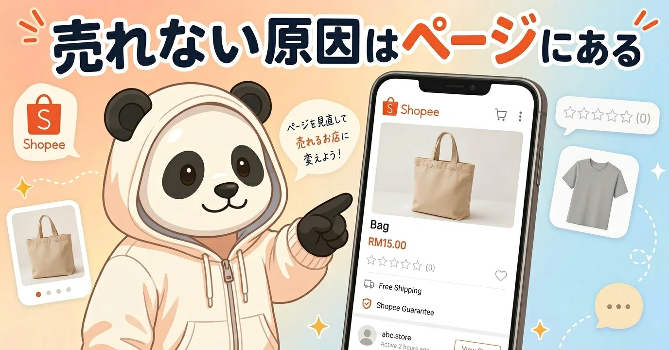 Shopeeで「出品してるのに売れない」人は、商品ページを見直して 