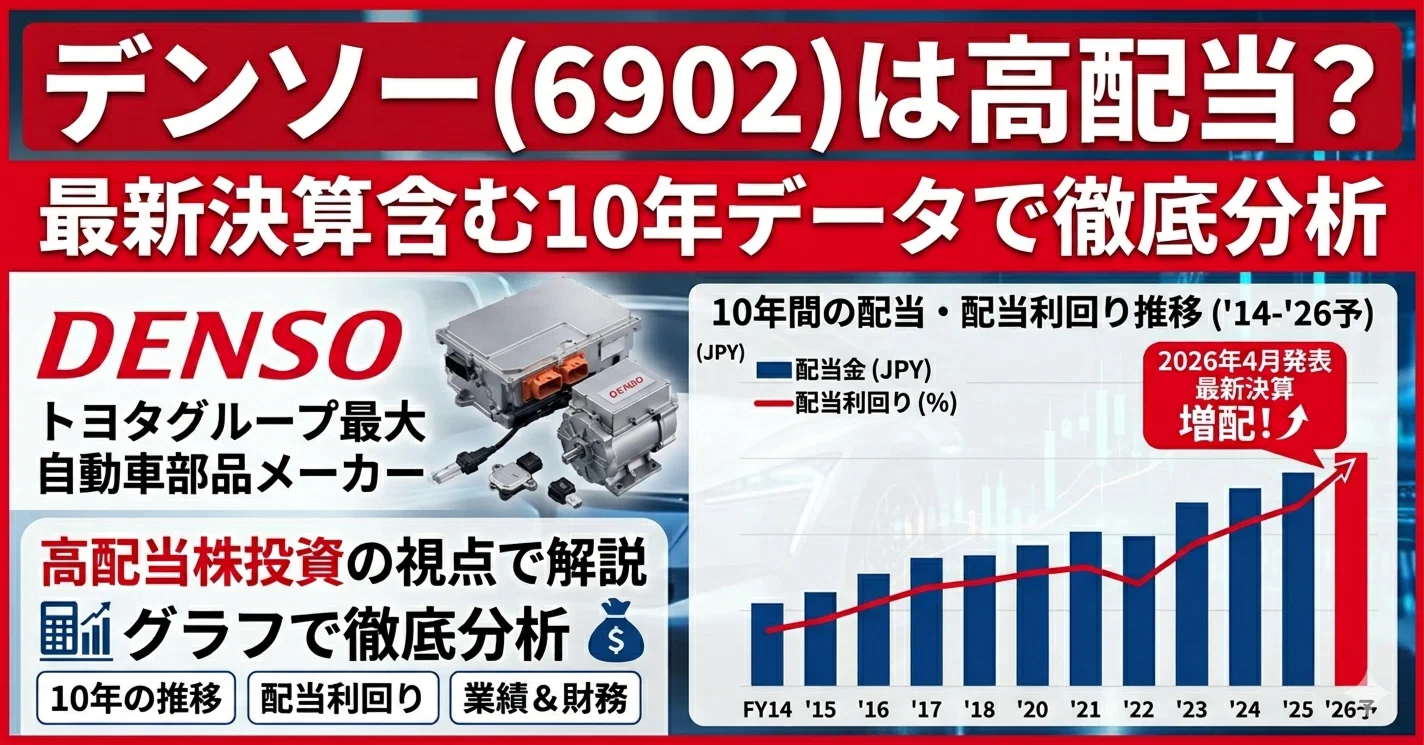 デンソー（6902）は高配当？最新決算含む10年データで徹底分析｜しず