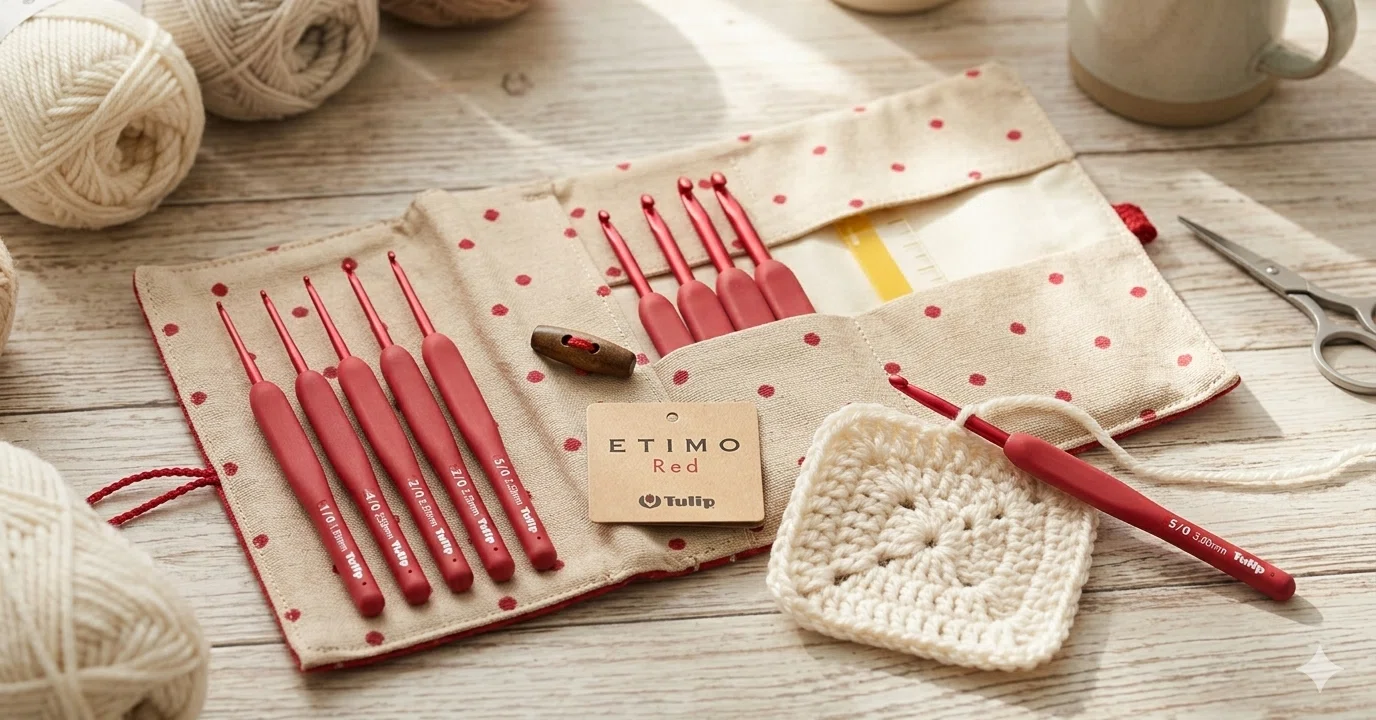 ETIMO Red（エティモレッド）かぎ針セットの口コミ！初心者こそ「赤