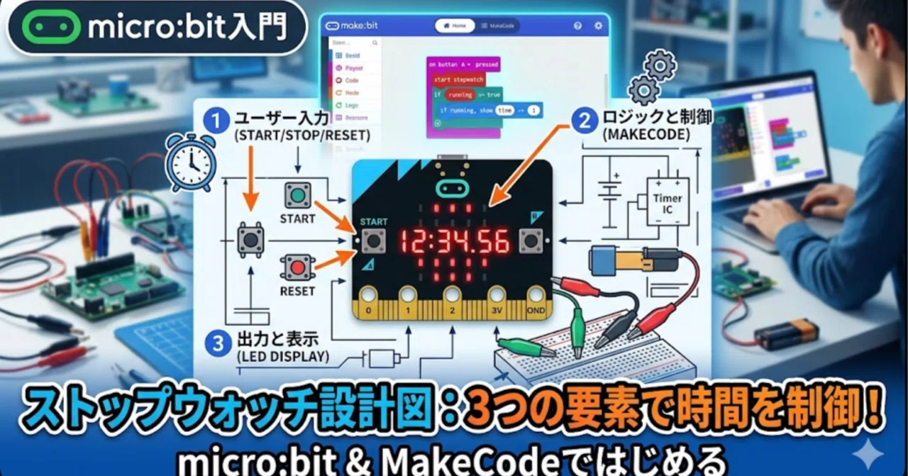 ストップウォッチの設計図3つの要素で時間を制御する｜rock204