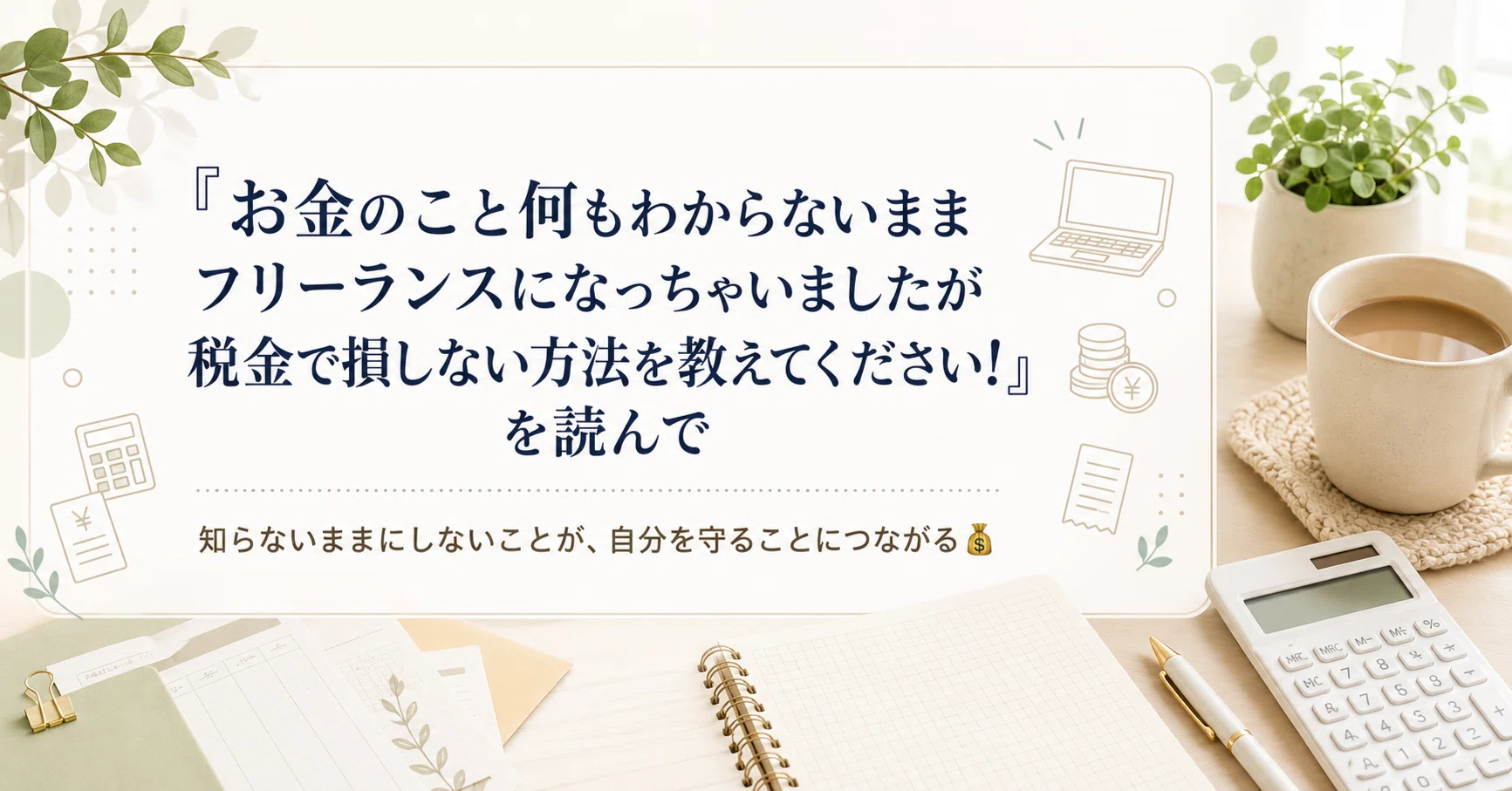お金のこと何もわからないままフリーランスになっちゃいましたが税金で