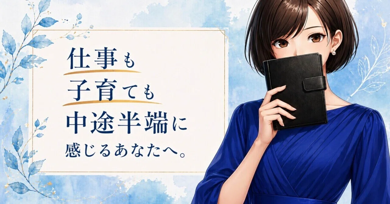 仕事も子育ても中途半端に感じるあなたへ｜成果に繋げる仕事術編｜yukkoの「黒革の手帖」🔏