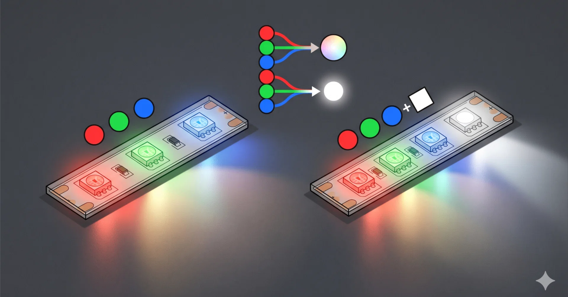 LEDテープライトRGBとRGBWの違いとは？ライム色の秘密も☆｜照明屋