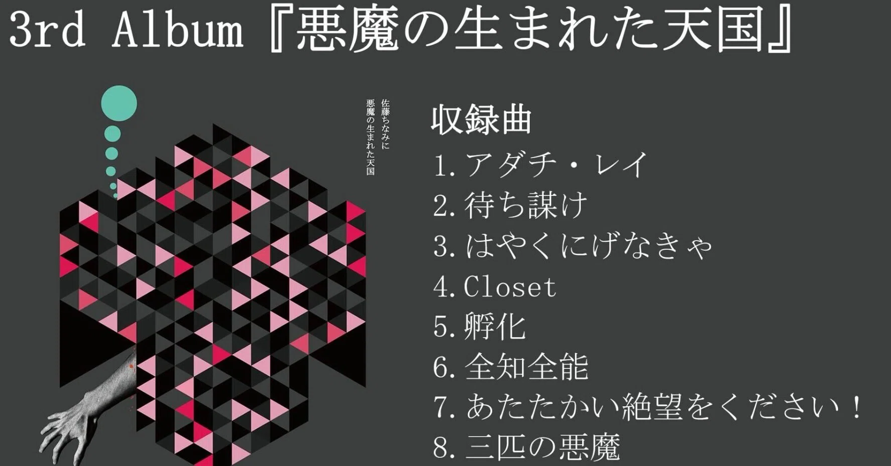 佐藤ちなみに 3rd album『悪魔の生まれた天国』 ジャケットについて