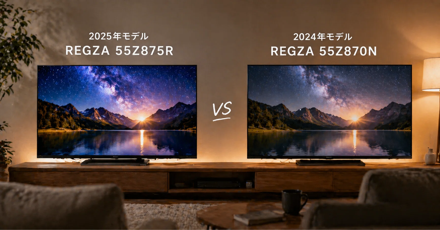 REGZA 55Z875R vs REGZA 55Z870N 比較レビュー【実際に使って比べて