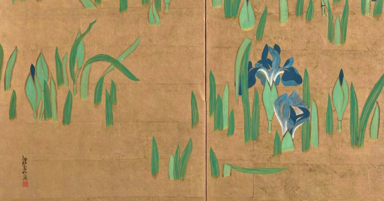 金色の部分の正体は？ 渡辺始興筆《燕子花図屛風》 ＊後編＊｜房吉